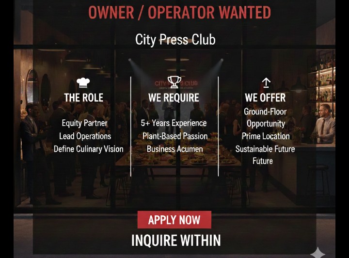 G1NBC Media Center is seeking an experienced, visionary Owner / Operator for the City Press Club