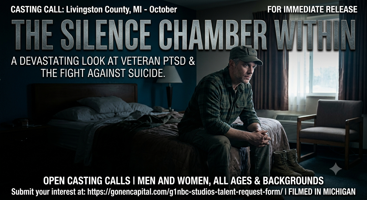 ​NEW FEATURE FILM ADDRESSING PTSD AND VETERAN SUICIDE ANNOUNCES OCTOBER OPEN CASTING CALLS IN LIVINGSTON COUNTY, MICHIGAN